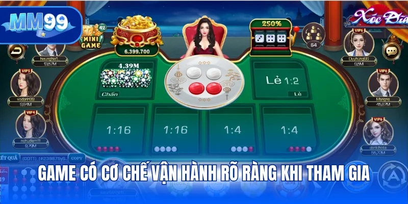 Game có cơ chế vận hành rõ ràng khi tham gia